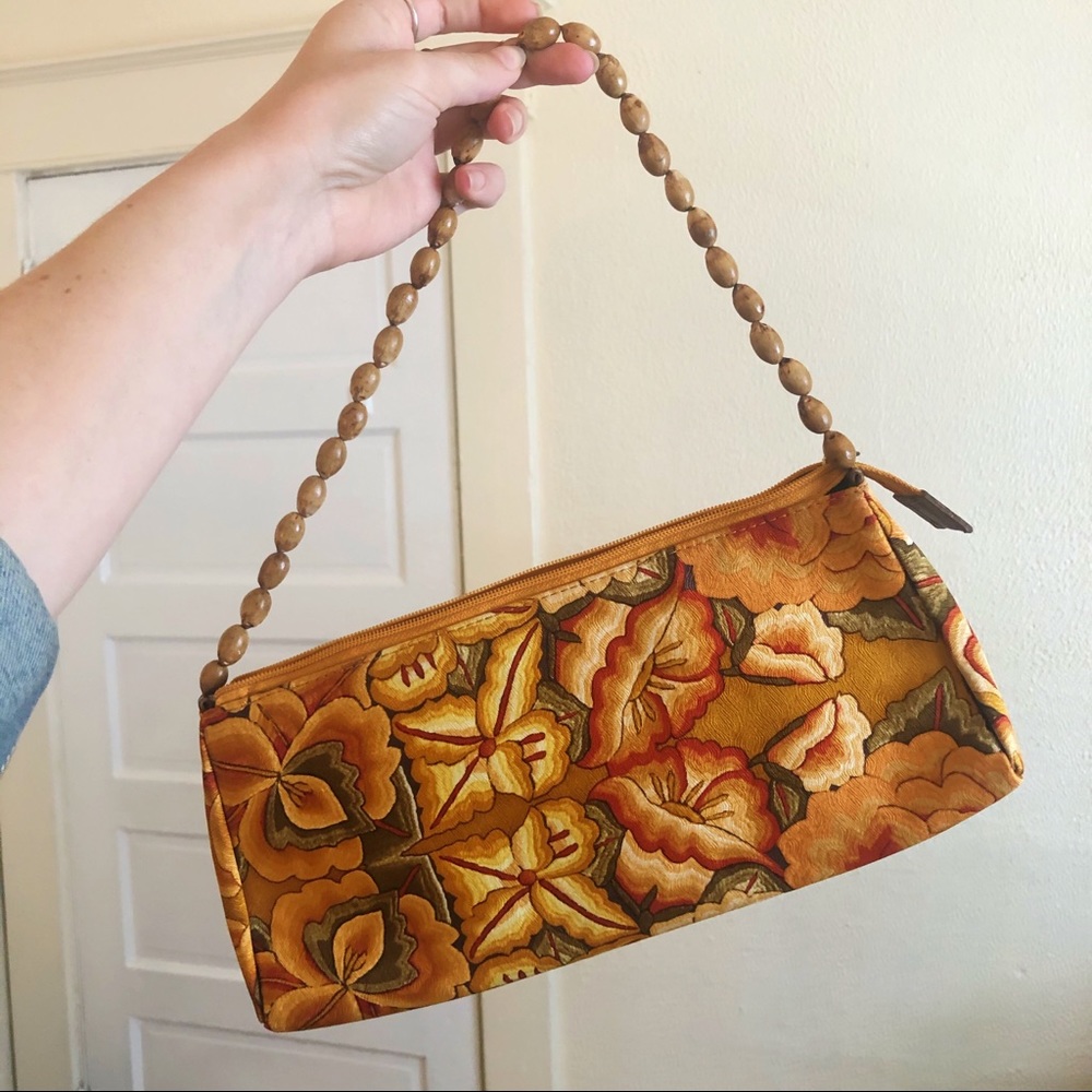 Pineda Covalin Mexico Floral Baguette Bag